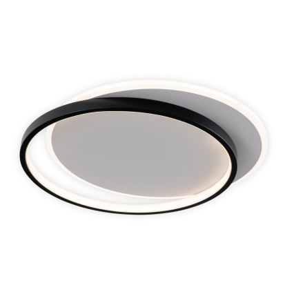 Brilagi - LED Stmívatelné stropní svítidlo FLARE LED/48W/230V 3000-6000K 39,5x45 cm bílá/černá + dálkové ovládání