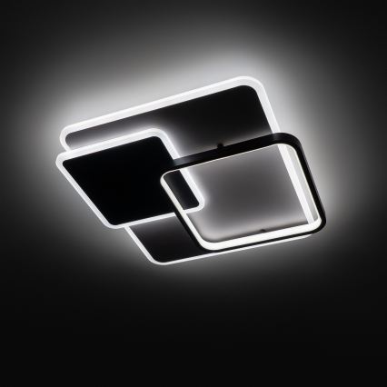 Brilagi - LED Stmívatelné stropní svítidlo FLARE LED/64W/230V 3000-6000K 45x45 cm bílá/černá + dálkové ovládání