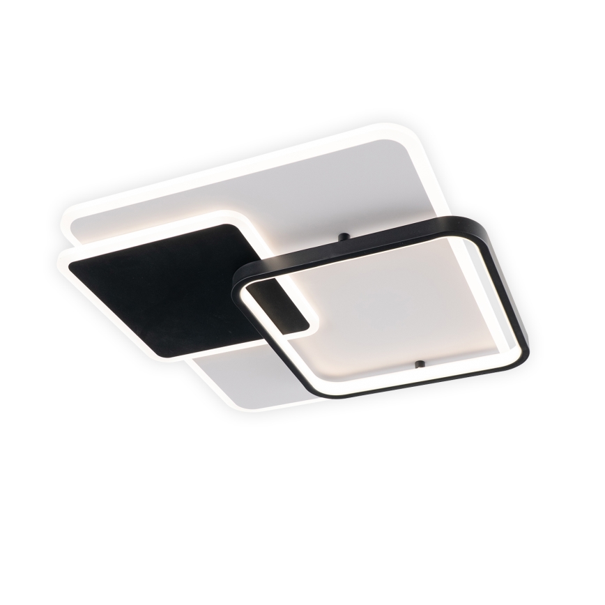 Brilagi - LED Stmívatelné stropní svítidlo FLARE LED/64W/230V 3000-6000K 45x45 cm bílá/černá + dálkové ovládání