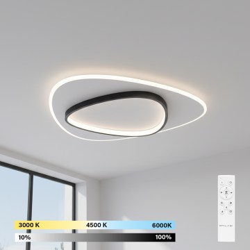 Brilagi - LED Stmívatelné stropní svítidlo FLARE LED/70W/230V 3000-6000K 55x55 cm bílá/černá + dálkové ovládání