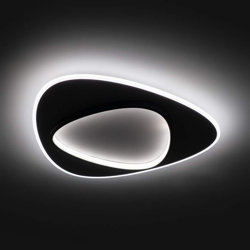 Brilagi - LED Stmívatelné stropní svítidlo FLARE LED/70W/230V 3000-6000K 55x55 cm bílá/černá + dálkové ovládání