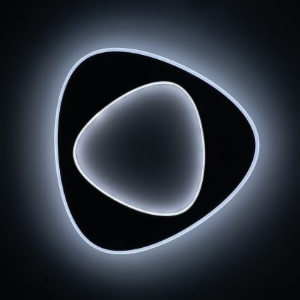 Brilagi - LED Stmívatelné stropní svítidlo FLARE LED/70W/230V 3000-6000K 55x55 cm bílá/černá + dálkové ovládání