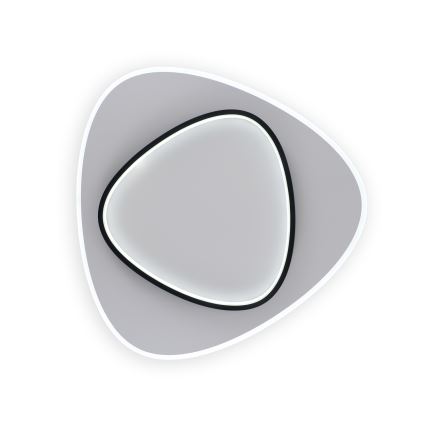 Brilagi - LED Stmívatelné stropní svítidlo FLARE LED/70W/230V 3000-6000K 55x55 cm bílá/černá + dálkové ovládání