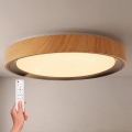 BRILAGI - LED Stmívatelné stropní svítidlo FLOCO LED/48W/230V 3000-6500K pr. 40 cm dekor dřeva/černá + dálkové ovládání