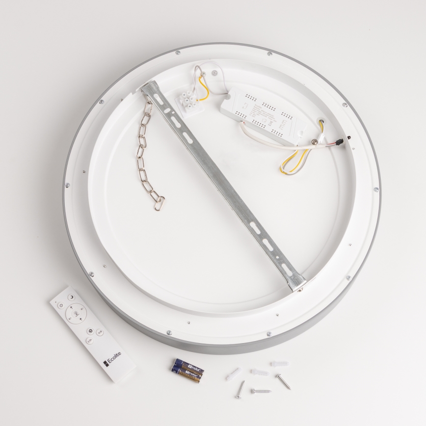 Brilagi - LED Stmívatelné stropní svítidlo FALCON LED/40W/230V 3000-6500K pr. 45 cm šedá + dálkové ovládání