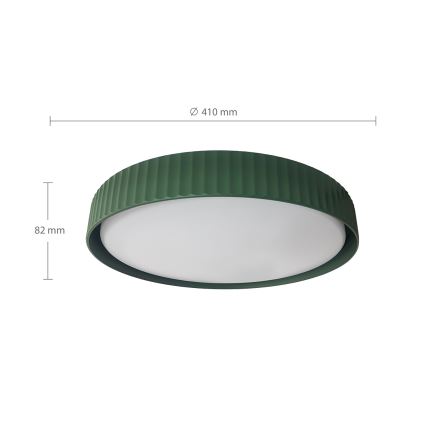 Brilagi - LED Stmívatelné stropní svítidlo LUCIA LED/48W/230V 3000-6500K pr. 41 cm zelená + dálkové ovládání