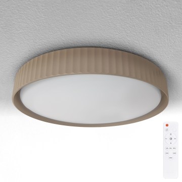 Brilagi - LED Stmívatelné stropní svítidlo LUCIA LED/60W/230V 3000-6500K pr. 59 cm hnědá + dálkové ovládání