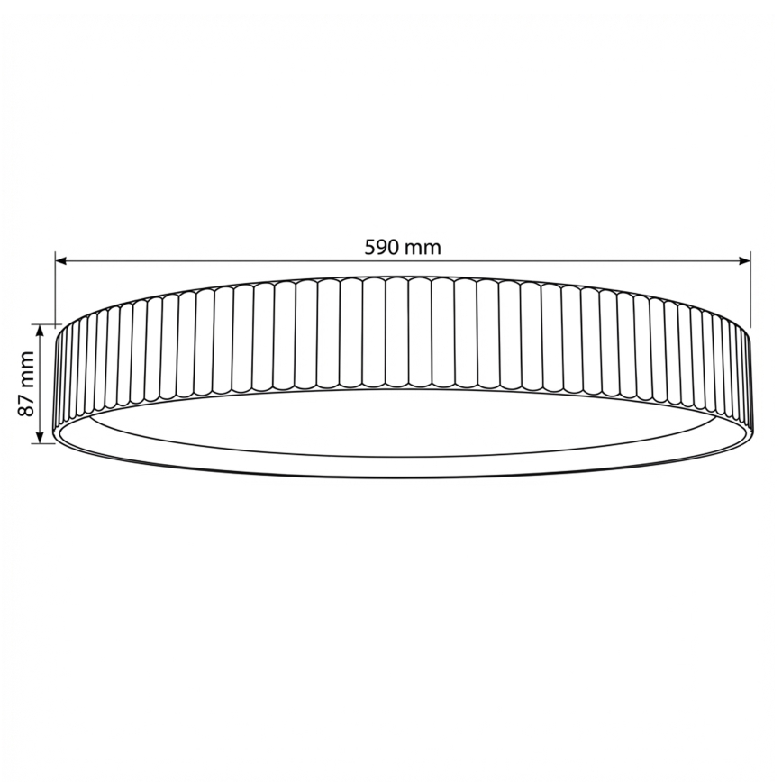 Brilagi - LED Stmívatelné stropní svítidlo LUCIA LED/60W/230V 3000-6500K pr. 59 cm bílá + dálkové ovládání