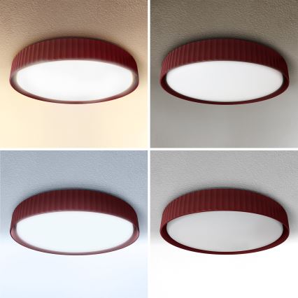Brilagi - LED Stmívatelné stropní svítidlo LUCIA LED/60W/230V 3000-6500K pr. 59 cm červená + dálkové ovládání