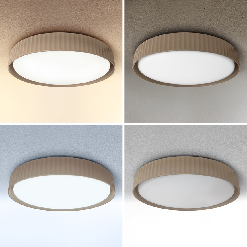 Brilagi - LED Stmívatelné stropní svítidlo LUCIA LED/60W/230V 3000-6500K pr. 59 cm hnědá + dálkové ovládání