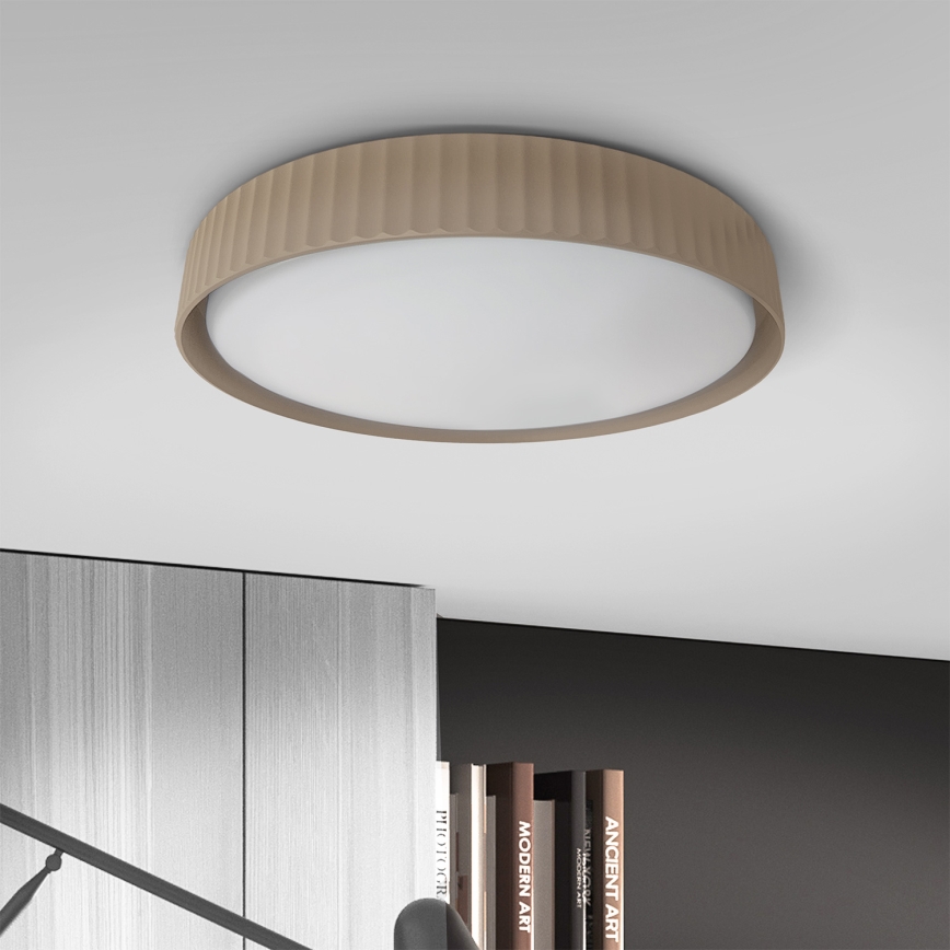Brilagi - LED Stmívatelné stropní svítidlo LUCIA LED/60W/230V 3000-6500K pr. 59 cm hnědá + dálkové ovládání