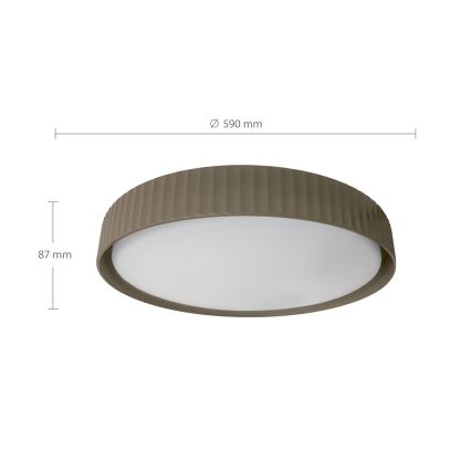 Brilagi - LED Stmívatelné stropní svítidlo LUCIA LED/60W/230V 3000-6500K pr. 59 cm taupe + dálkové ovládání