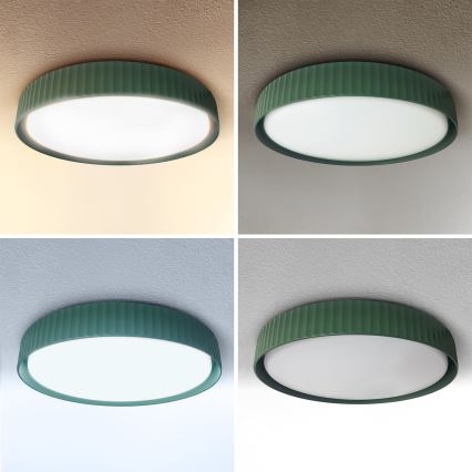 Brilagi - LED Stmívatelné stropní svítidlo LUCIA LED/60W/230V 3000-6500K pr. 59 cm zelená + dálkové ovládání