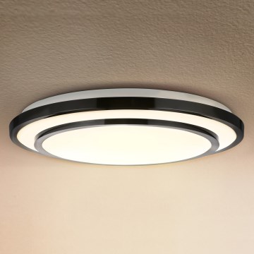 Brilagi - LED Stmívatelné stropní svítidlo LUCIANO LED/48W/230V 3000-6500K pr. 39 cm černá + dálkové ovládání