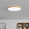 Brilagi - LED Stmívatelné stropní svítidlo MANAROLA LED/24W/230V pr. 42 cm 3000-6500K dub + dálkové ovládání