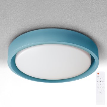 Brilagi - LED Stmívatelné stropní svítidlo MATTEO LED/48W/230V 3000-6500K pr. 41 cm tyrkysová + dálkové ovládání