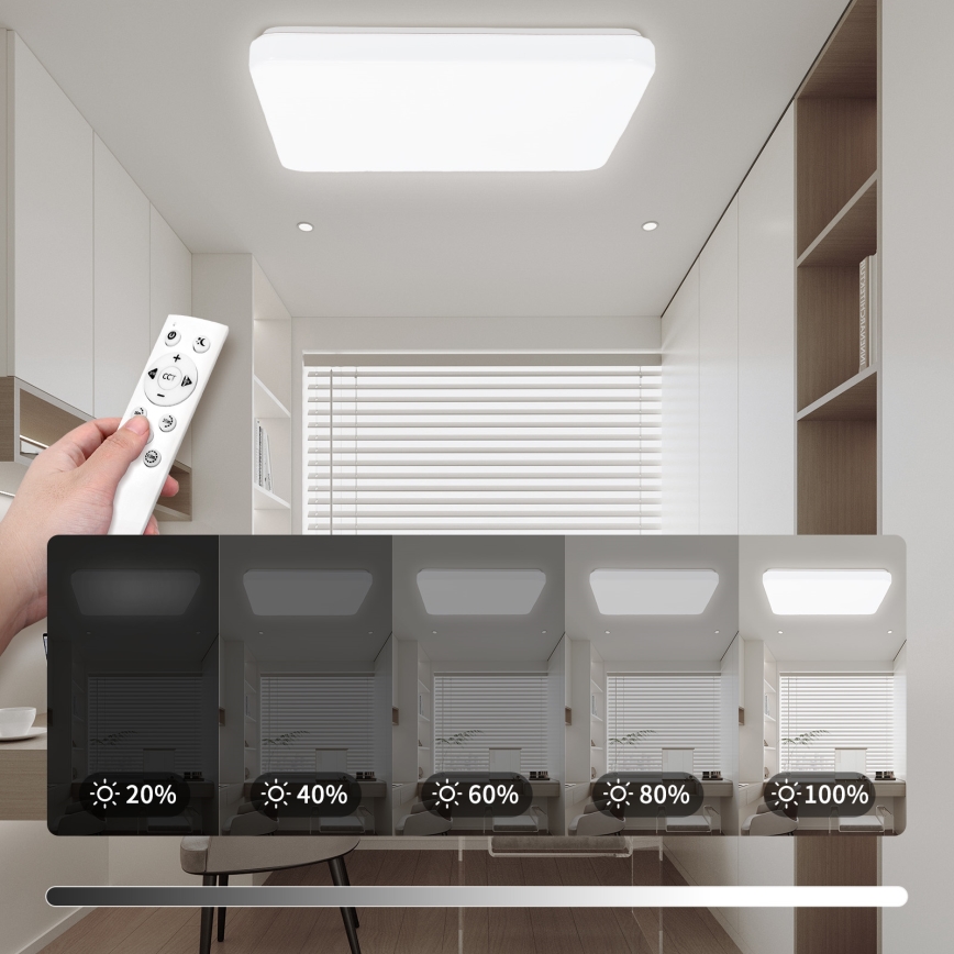 Brilagi - LED Stmívatelné stropní svítidlo MILKY WAY LED/24W/230V 3000-6500K 37x37 cm + dálkové ovládání