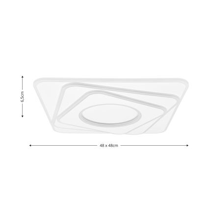 Brilagi - LED Stmívatelné stropní svítidlo MODERN LED/100W/230V 2700-6500K 48x48 cm + dálkové ovládání