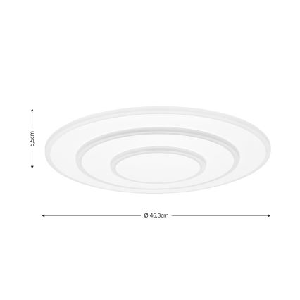 Brilagi - LED Stmívatelné stropní svítidlo MODERN LED/58W/230V 2700-6500K pr. 46,3 cm + dálkové ovládání