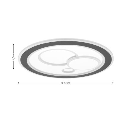 Brilagi - LED Stmívatelné stropní svítidlo MODERN LED/89W/230V 2700-6500K pr. 47 cm + dálkové ovládání