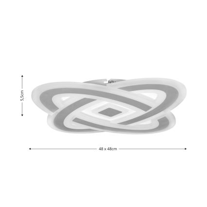 Brilagi - LED Stmívatelné stropní svítidlo MODERN LED/90W/230V 2700-6500K 48x48 cm+ dálkové ovládání