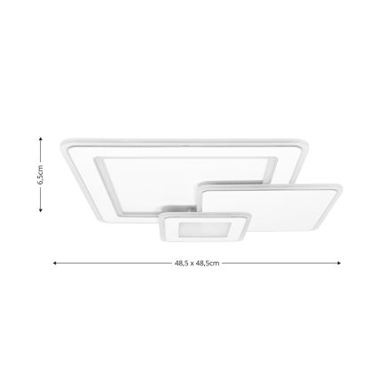Brilagi - LED Stmívatelné stropní svítidlo MODERN LED/93W/230V 2700-6500K 48,5x48,5 cm + dálkové ovládání