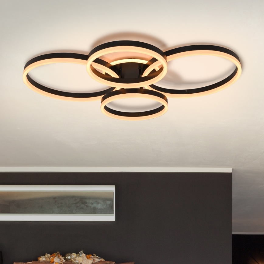 Brilagi - LED Stmívatelné stropní svítidlo ORBITS LED/52W/230V 3000-6000K 68x89 cm+ dálkové ovládání