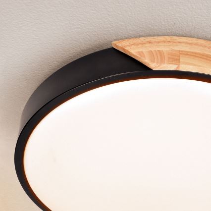 Brilagi - LED Stmívatelné stropní svítidlo PILANA LED/48W/230V 3000-6500K dub pr. 40 cm + dálkové ovládání