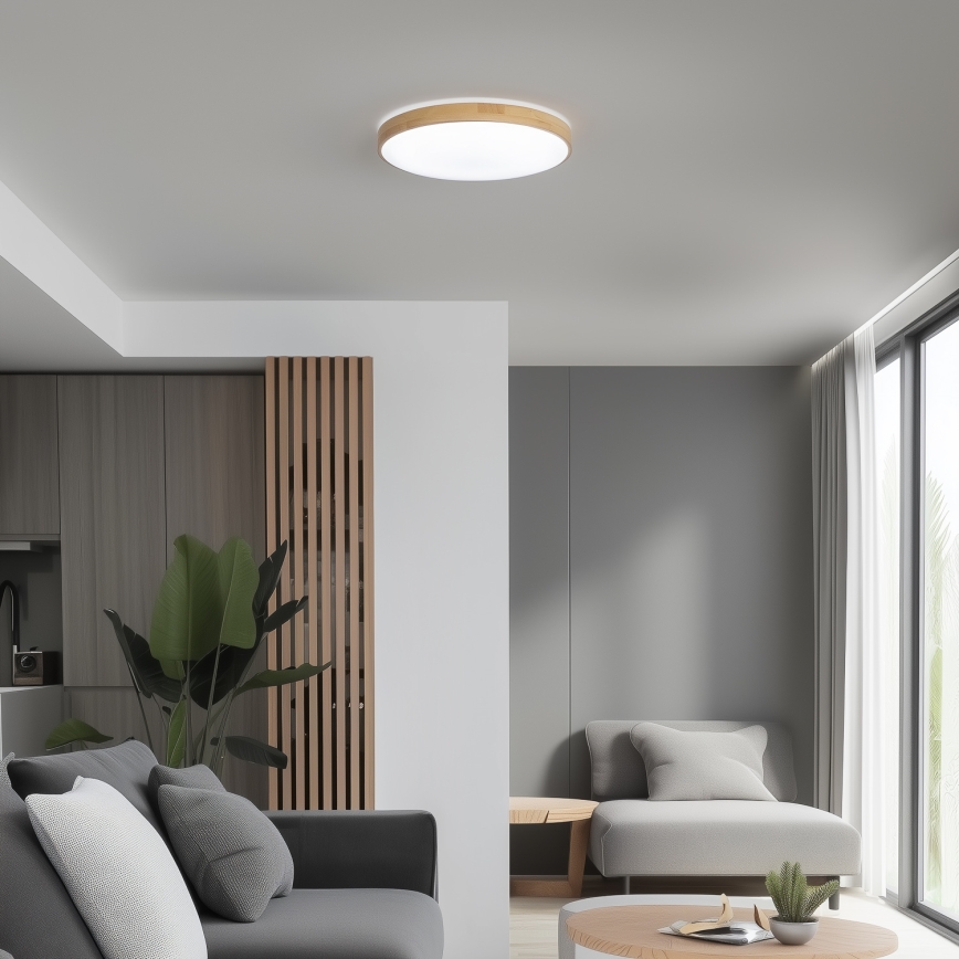 Brilagi - LED Stmívatelné stropní svítidlo PINE LED/24W/230V pr. 42 cm 3000-6500K + dálkové ovládání