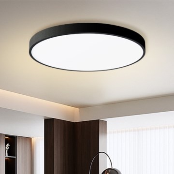 Brilagi - LED Stmívatelné stropní svítidlo POOL SMART LED/100W/230V 3000-6000K pr. 80 cm Wi-Fi Tuya černá + dálkové ovládání