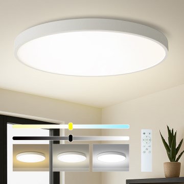 Brilagi - LED Stmívatelné stropní svítidlo POOL SMART LED/180W/230V 3000-6000K pr. 120 cm Wi-Fi Tuya bílá + dálkové ovládání