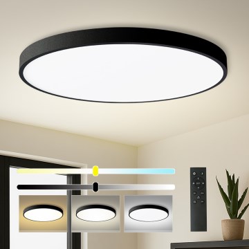 Brilagi - LED Stmívatelné stropní svítidlo POOL SMART LED/180W/230V 3000-6000K pr. 120 cm Wi-Fi Tuya černá + dálkové ovládání