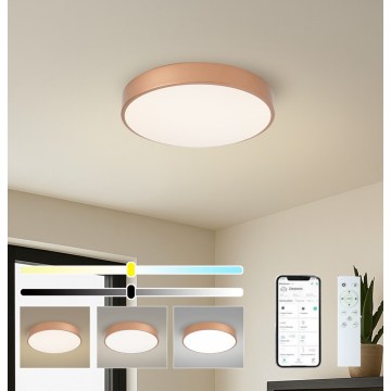 Brilagi - LED Stmívatelné stropní svítidlo POOL SMART LED/48W/230V 3000-6000K pr. 40 cm Wi-Fi Tuya bronzová + dálkové ovládání