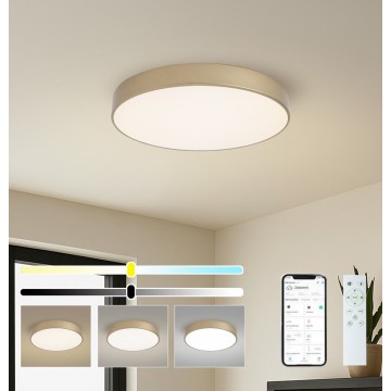 Brilagi - LED Stmívatelné stropní svítidlo POOL SMART LED/60W/230V 3000-6000K pr. 50 cm Wi-Fi Tuya zlatá + dálkové ovládání