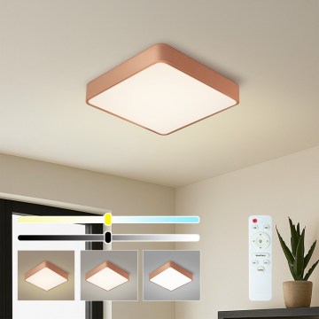 BRILAGI - LED Stmívatelné stropní svítidlo POOL SQUARE LED/48W/230V 3000-6000K 50x50 cm měděná + dálkové ovládání