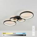 BRILAGI - LED Stmívatelné stropní svítidlo RINGO LED/34W/230V 3000-6000K 28x78 cm černá + dálkové ovládání