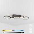 BRILAGI - LED Stmívatelné stropní svítidlo RINGO LED/34W/230V 3000-6000K 28x84 cm černá + dálkové ovládání