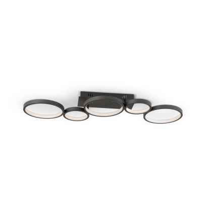 Brilagi - LED Stmívatelné stropní svítidlo RINGO LED/34W/230V 3000-6000K 28x84 cm černá + dálkové ovládání