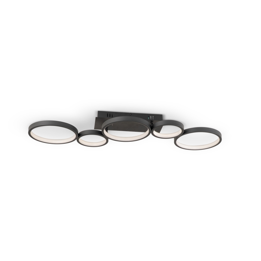 Brilagi - LED Stmívatelné stropní svítidlo RINGO LED/34W/230V 3000-6000K 28x84 cm černá + dálkové ovládání