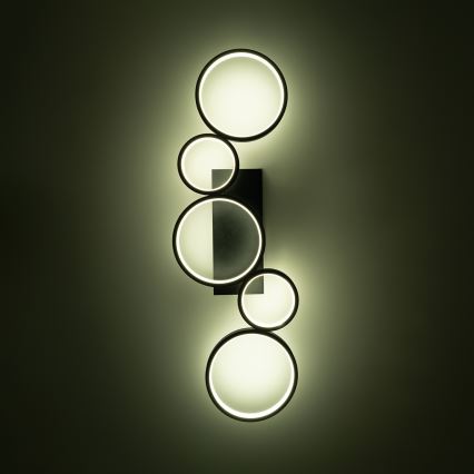 Brilagi - LED Stmívatelné stropní svítidlo RINGO LED/34W/230V 3000-6000K 28x84 cm černá + dálkové ovládání