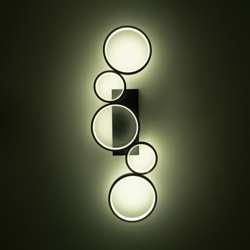 Brilagi - LED Stmívatelné stropní svítidlo RINGO LED/34W/230V 3000-6000K 28x84 cm černá + dálkové ovládání