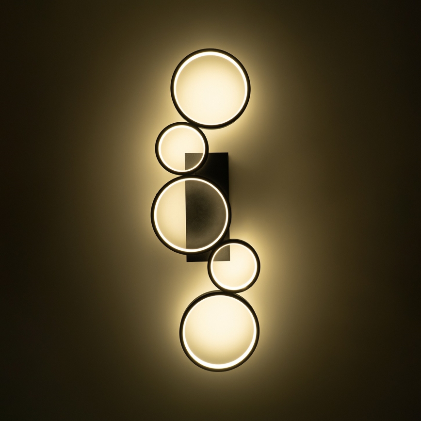 Brilagi - LED Stmívatelné stropní svítidlo RINGO LED/34W/230V 3000-6000K 28x84 cm černá + dálkové ovládání