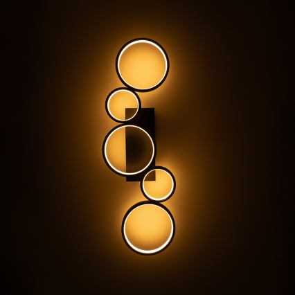 Brilagi - LED Stmívatelné stropní svítidlo RINGO LED/34W/230V 3000-6000K 28x84 cm černá + dálkové ovládání