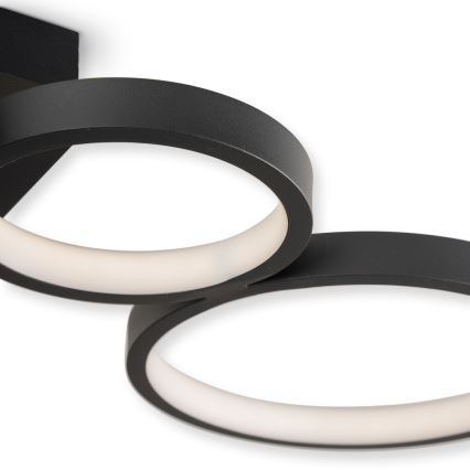 Brilagi - LED Stmívatelné stropní svítidlo RINGO LED/34W/230V 3000-6000K 28x84 cm černá + dálkové ovládání