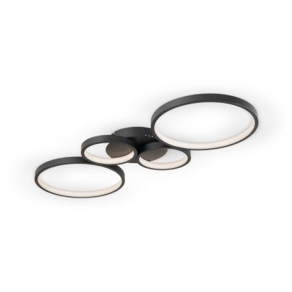 Brilagi - LED Stmívatelné stropní svítidlo RINGO LED/34W/230V 3000-6000K 28x78 cm černá + dálkové ovládání