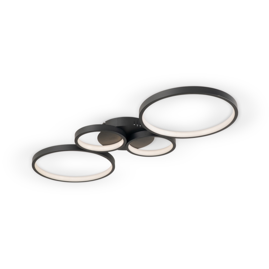 Brilagi - LED Stmívatelné stropní svítidlo RINGO LED/34W/230V 3000-6000K 28x78 cm černá + dálkové ovládání