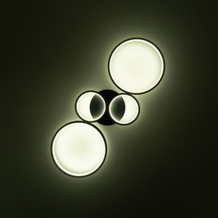Brilagi - LED Stmívatelné stropní svítidlo RINGO LED/34W/230V 3000-6000K 28x78 cm černá + dálkové ovládání