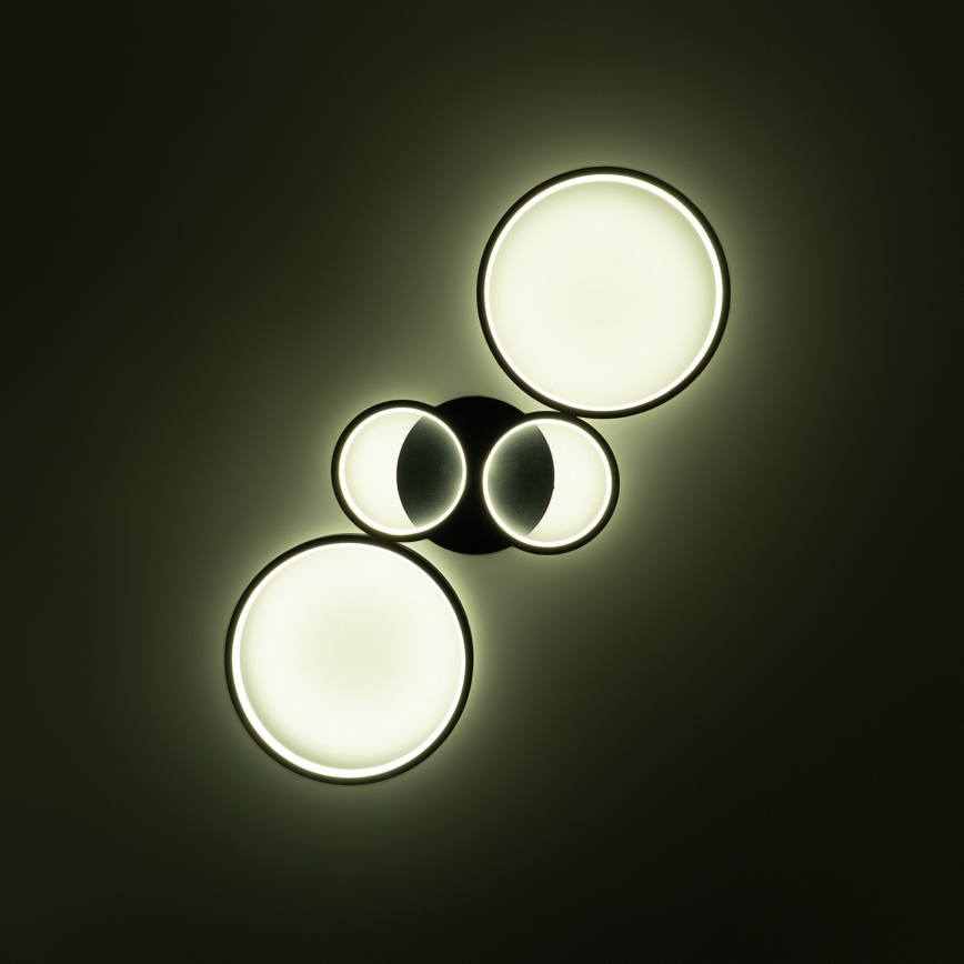 Brilagi - LED Stmívatelné stropní svítidlo RINGO LED/34W/230V 3000-6000K 28x78 cm černá + dálkové ovládání