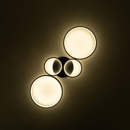 Brilagi - LED Stmívatelné stropní svítidlo RINGO LED/34W/230V 3000-6000K 28x78 cm černá + dálkové ovládání