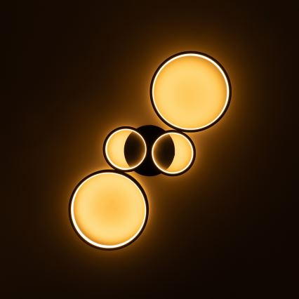 Brilagi - LED Stmívatelné stropní svítidlo RINGO LED/34W/230V 3000-6000K 28x78 cm černá + dálkové ovládání
